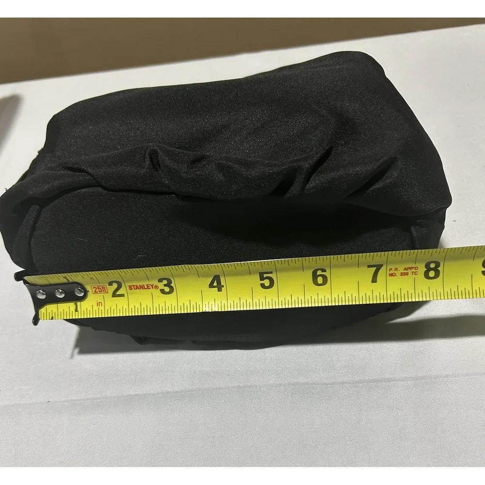 Donna Karan Cosmetic Bags Makeup Travel Pouch Black Fabric DK Design Logo 2 Pack
